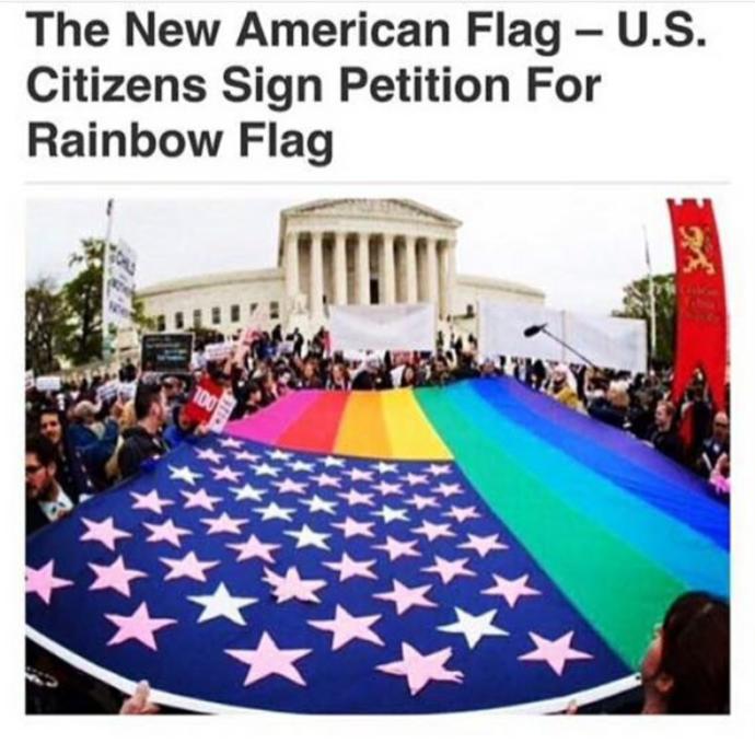 Fellow Americans, should we replace the American flag with the rainbow flag to show the world our acceptance of gay marriage?