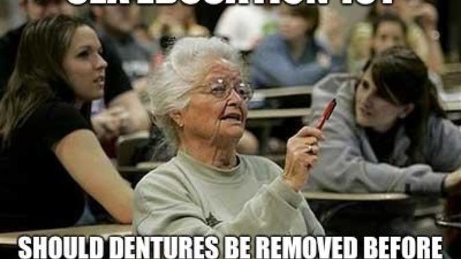 What would you do if you kissed your partner for the first time, and during kissing dentures started falling our of their mouth?