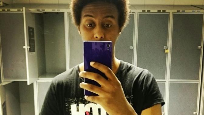 What is my hair color? The first one is when I am under the light?