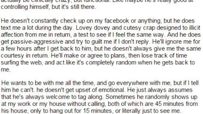Should I be worried about his behavior; are these warning signs?