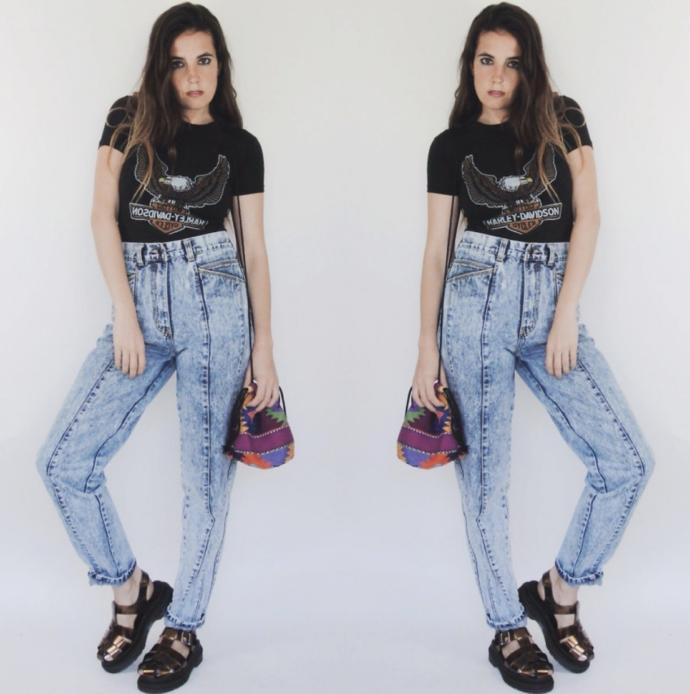 high waisted jeans