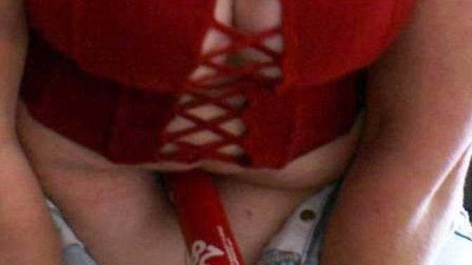Girls, Could you get any sexual arousal from this (she's doing it to herself, I think)?
