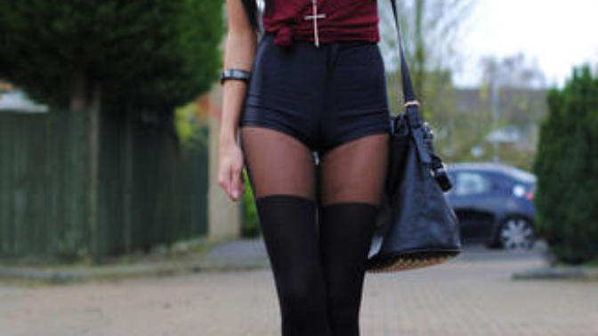 Are tights and shorts Trashy/Slut looking?