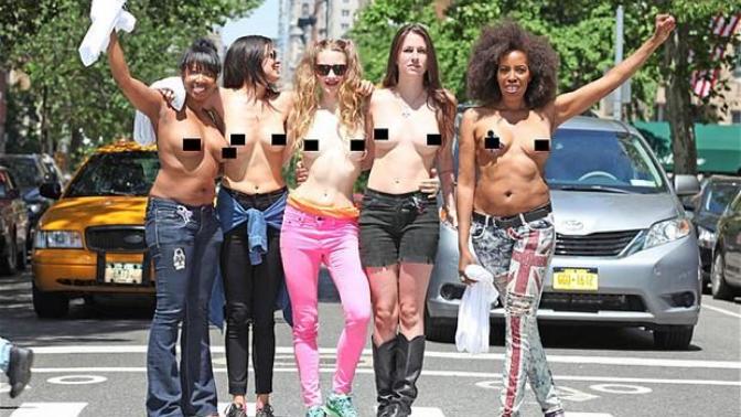 Women walking in public topless?