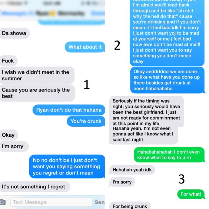 Are drunk texts from a guy really sober thoughts?