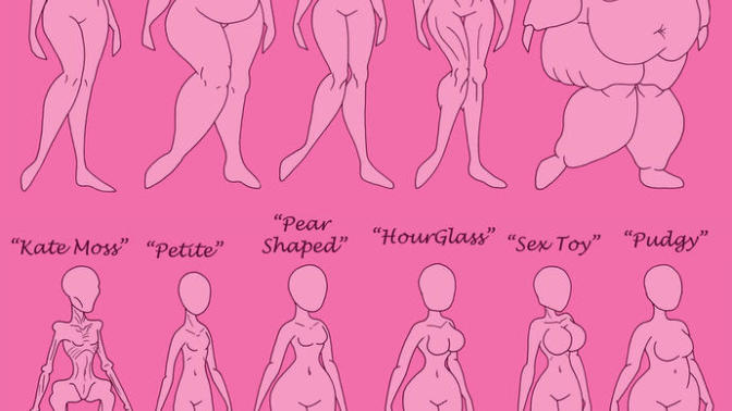 Guys, Bigger girls Vs. Smaller girls. Who do you choose from the chart of women?