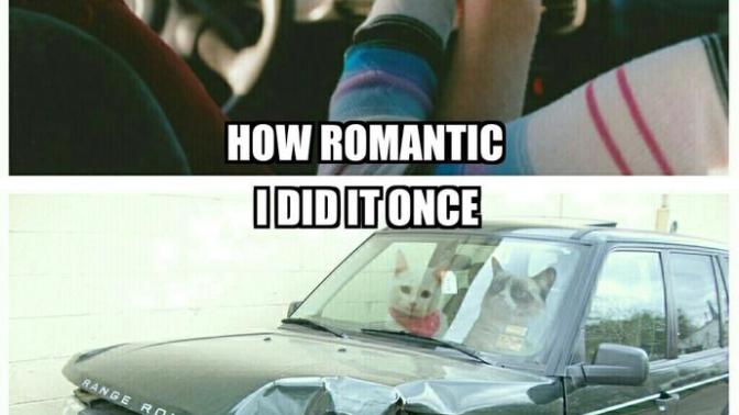 Holding hands while driving. What do you think of it?