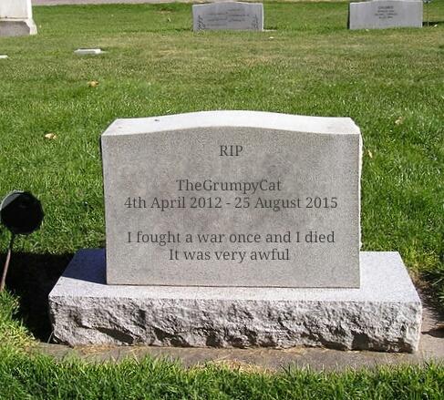 I fought a war against GaGers and I died. It was very awful. Rate my tombstone please? Any other comments? 
