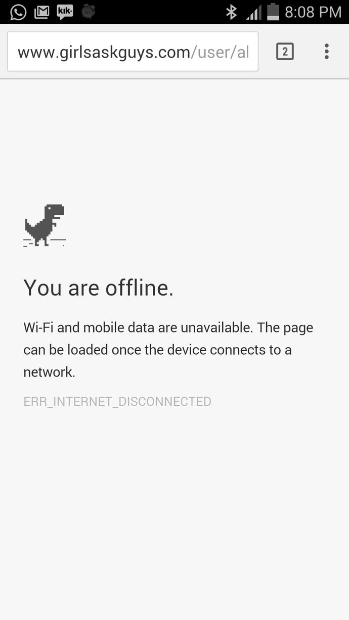 Did you know that there is a game on Chrome when your offline?