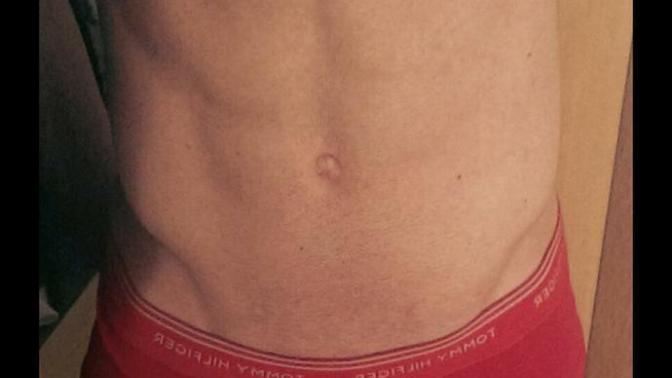 Does this guys package look stuffed or enhanced to you?