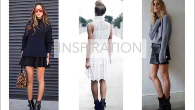 Ankle boots with bare legs and dress/skirt. Yes or No?