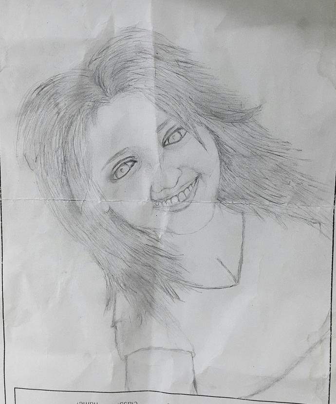 Is this picture I Drew of my Girlfriend flattering?, how would you feel being sent this?