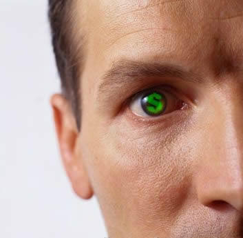 What would you do if you looked in someones eyes and saw dollar signs in their pupils?