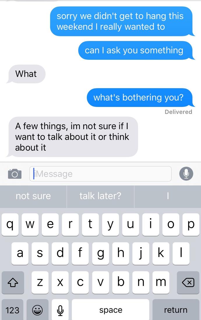 the guy I've been talking to has been acting weird lately how should I respond to this message?