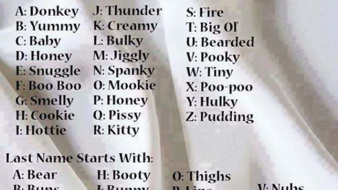 What's your sexy pet name?