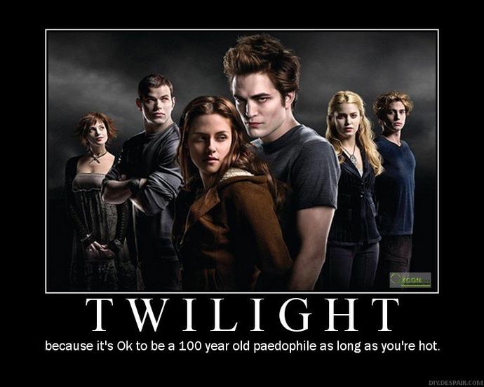 Forced to watch the chick flick Twilight. I dont get it? Is supposed to shit like ironically shit?