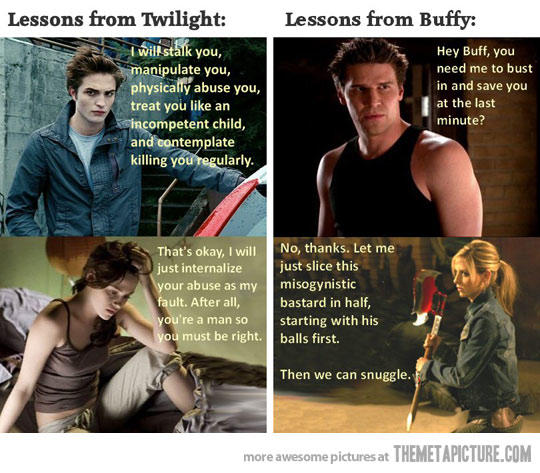 Forced to watch the chick flick Twilight. I dont get it? Is supposed to shit like ironically shit?