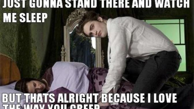 Forced to watch the chick flick Twilight. I dont get it? Is supposed to shit like ironically shit?