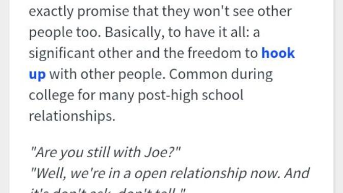 Discussion Tuesday: your thoughts on an open relationship?