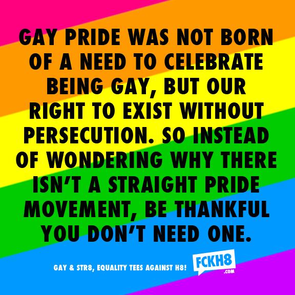 I we had a straight pride parade, do you think people would find it offensive?