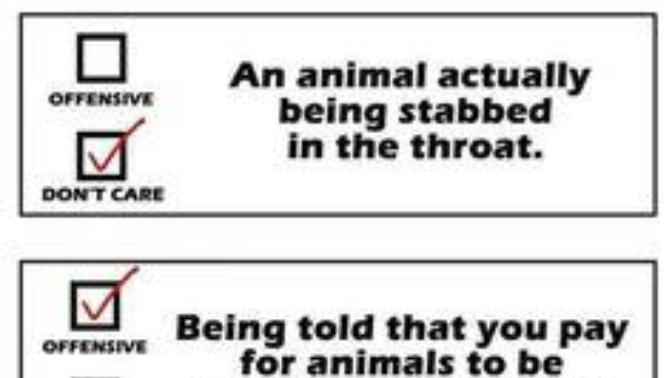 Why do non vegetarians think they are not eating a product of murder?