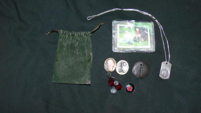 Do you have any lucky charms? this is my charm pouch which I wore around my neck during my tours of afgahnistan?