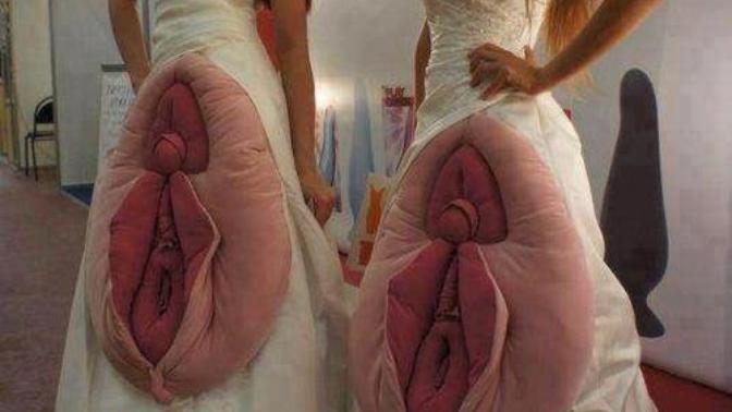 Guys, what would your reaction be, if your girl decides to wear something like the following on your wedding day?