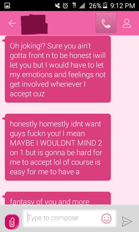Guys, I was messing around with my boyfriend and told him I want a gangbang this is what he respond any opinions ?