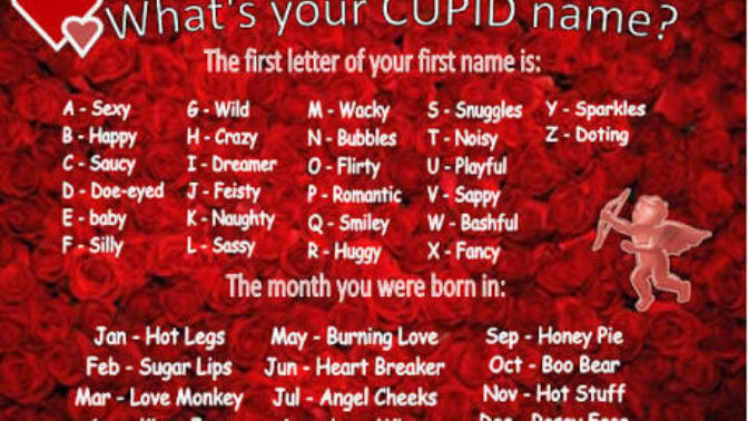 (QUIZ) WHAT'S YOUR CUPID NAME?
