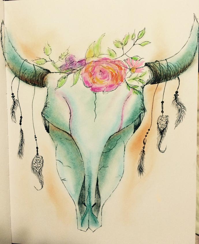 Painting in progress stuck with what to do for bottom negative space thoughts ?