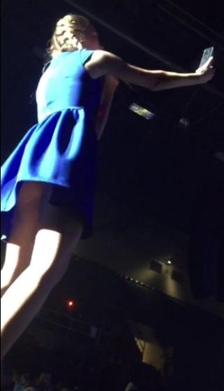 Can you tell if this girl is wearing panties or not under her dress?