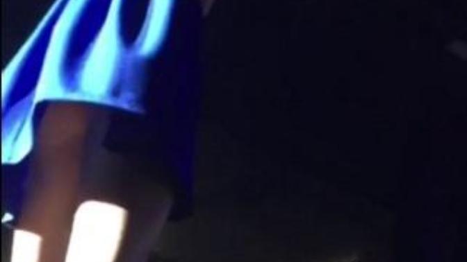 Can you tell if this girl is wearing panties or not under her dress?