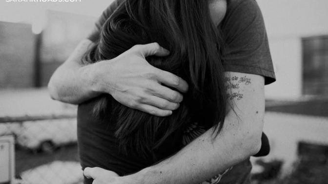 Girls, did you ever notice that when you hug a guy you're close to, all of your problems melt away?