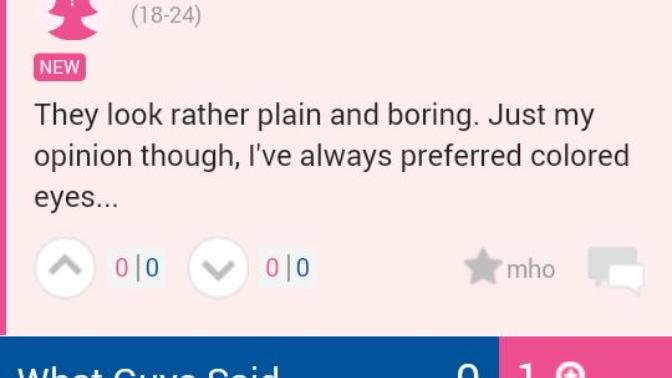 Are black eyes ugly, plain and boring?