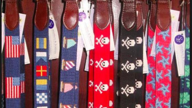Girls, do you like this type of belts on men (needlepoint with drawings)?