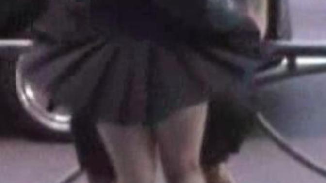 What do you do when the wind blows your skirt up? (See pictures and vid)?