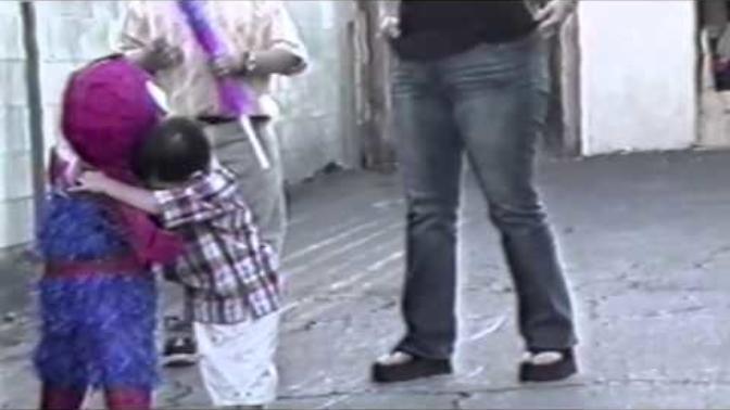 What do you think of this video of a cute baby boy hugging the pinata instead of hitting it?