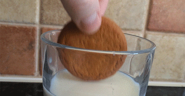 What do you do when the biscuit falls in your tea?