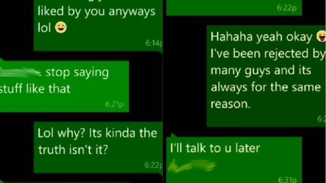 Why did my crush get mad at me (Screenshots below)?