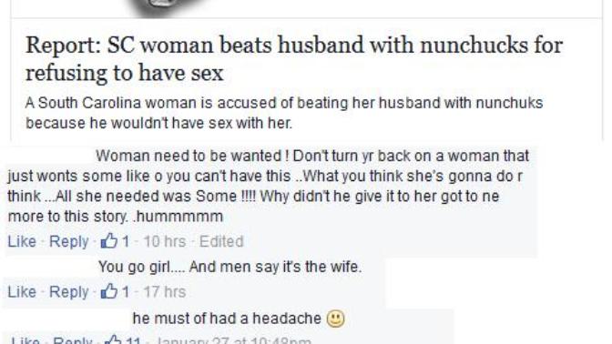 What do you think about beating a man for refusing sex?