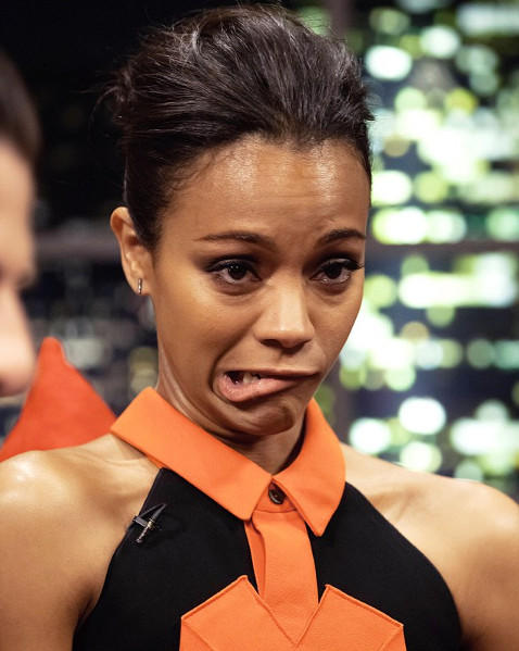 Zoe Saldana look cute for you?