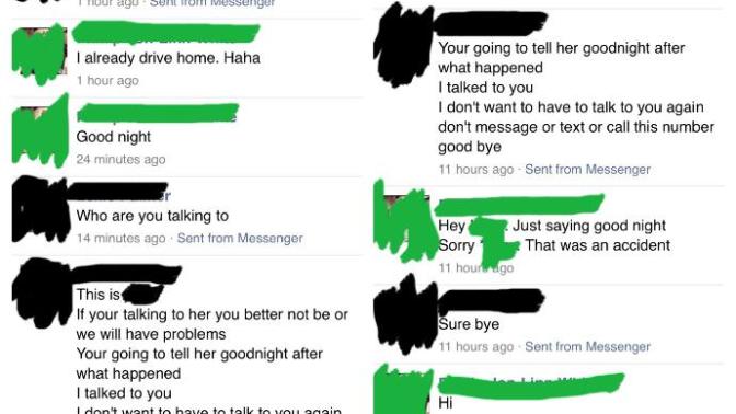 I told him to stop contacting her?