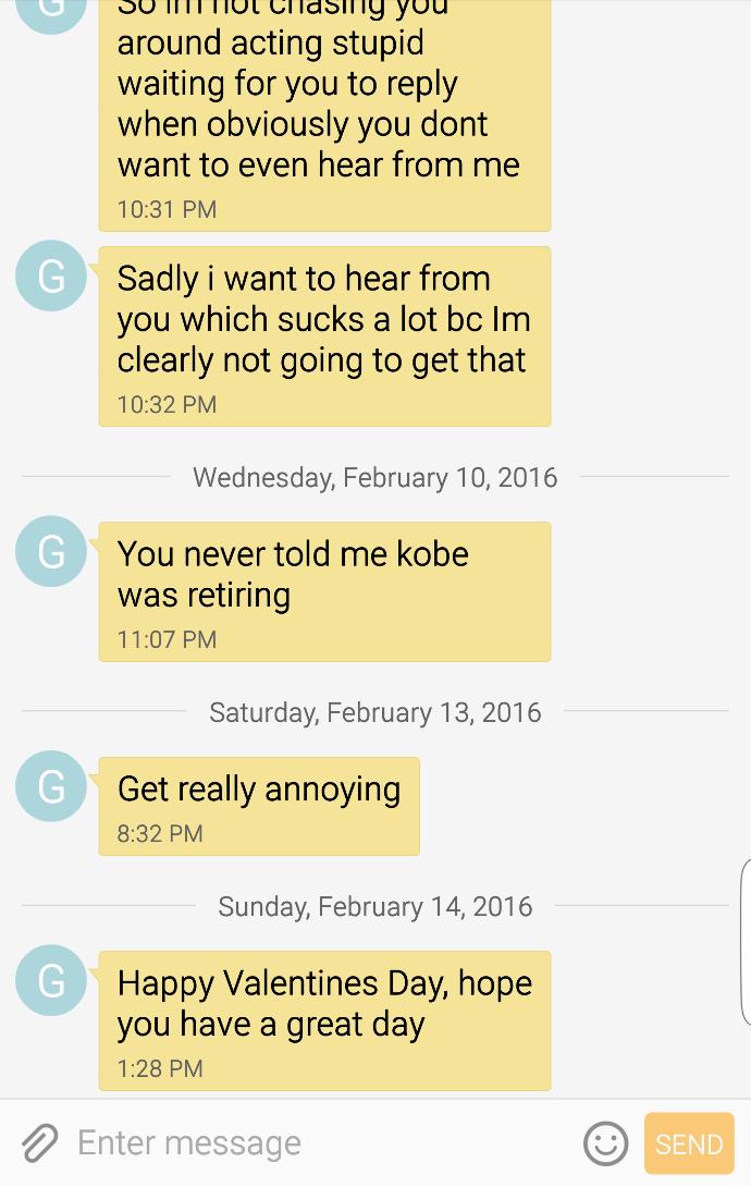 Whats going on w my ex gf?