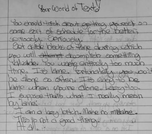 girls handwriting