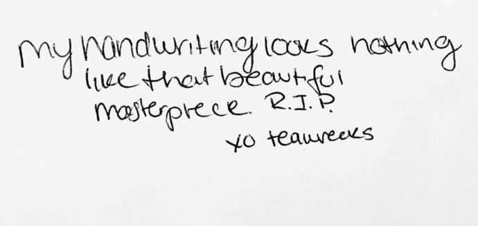 girls handwriting image