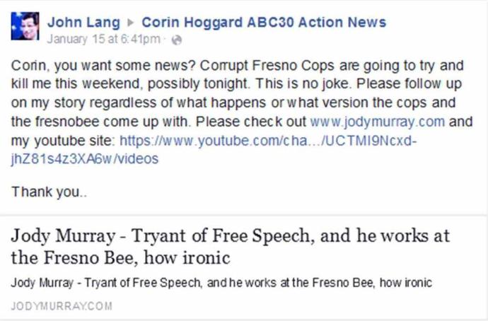 John Lang, an activist in Fresno, predicts death and says cops killed him. THOUGHTS?