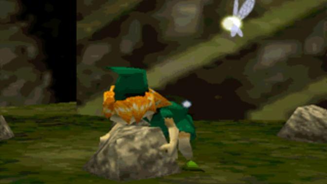 Does this kokiri dude look like he's humping a rock?