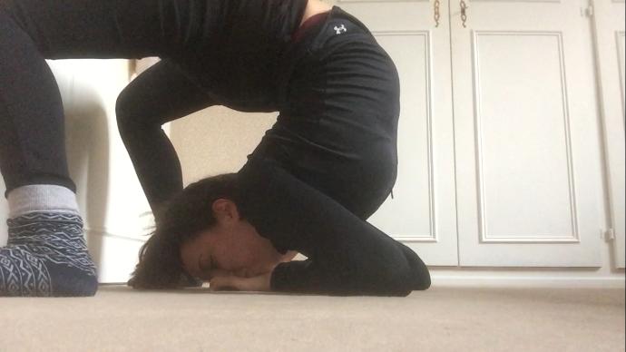 Practicing yoga! cool or weird?