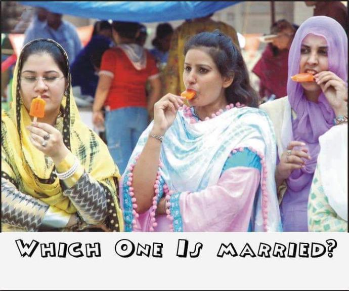 a candy for the person who gives the right answer. which one of these ladies is married?
