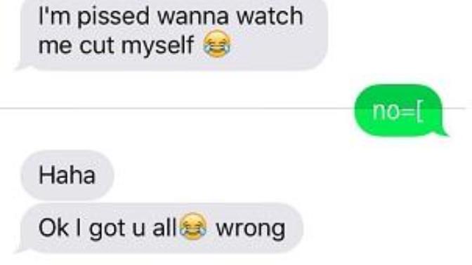 How do I respond to these text msgs *warning disturbing images*?